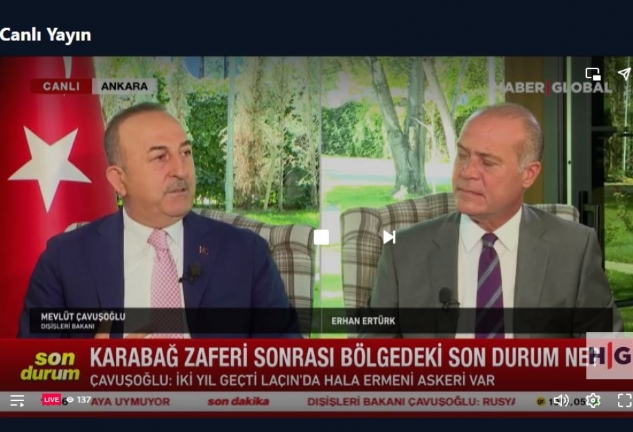 Nazir Mövlud Çavuşoğlu: Azərbaycanın Zəfərindən sonra biz Cənubi Qafqazda davamlı sülhün təsis edilməsi üçün addımlar atırıq