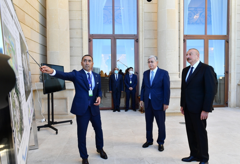 Azərbaycan və Qazaxıstan prezidentləri Füzulidə uşaqlar üçün inşa ediləcək Kurmanqazı adına Yaradıcılığın İnkişafı Mərkəzinin layihəsi ilə tanış olublar YENİLƏNİB VİDEO
