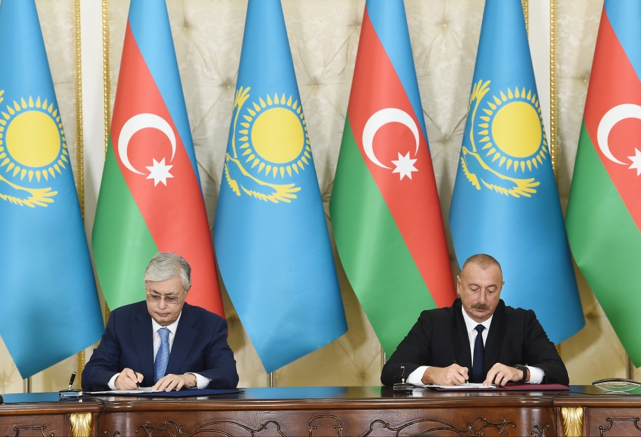 Azerbaijan, Kazakhstan signed documents VIDEO