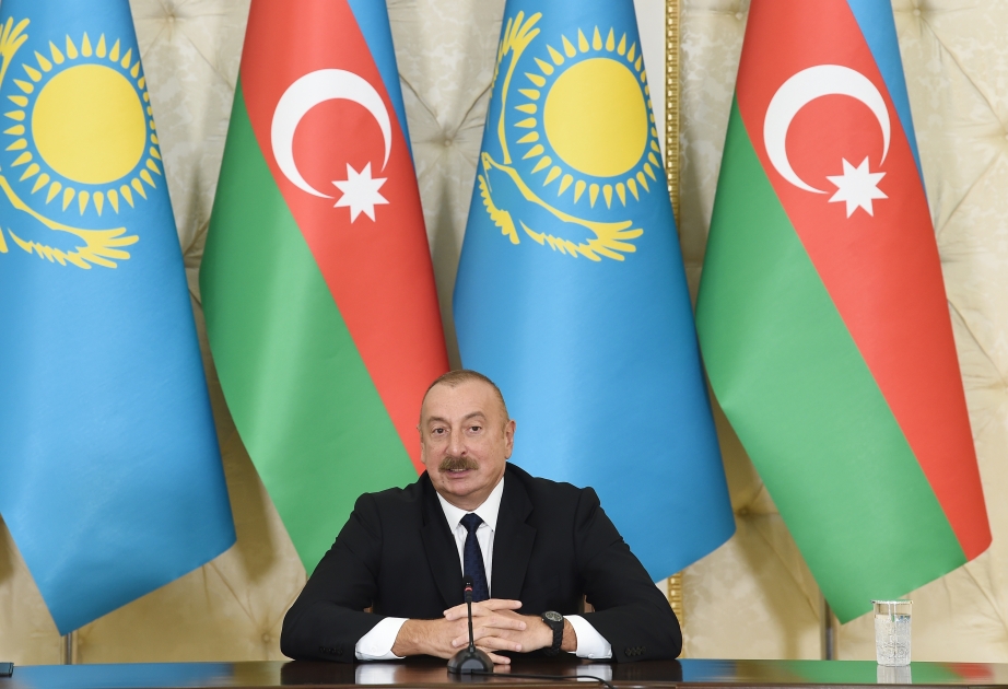 Prezident İlham Əliyev: Qazaxıstanla imzaladığımız sənədlər münasibətlərimizin daha geniş hüquqi bazasını yaradır