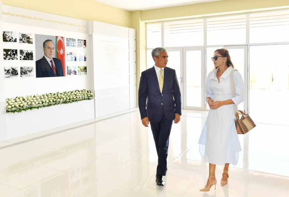 Erste Vizepräsidentin Mehriban Aliyeva weiht Schulgebäude und Kindergarten ein VIDEO