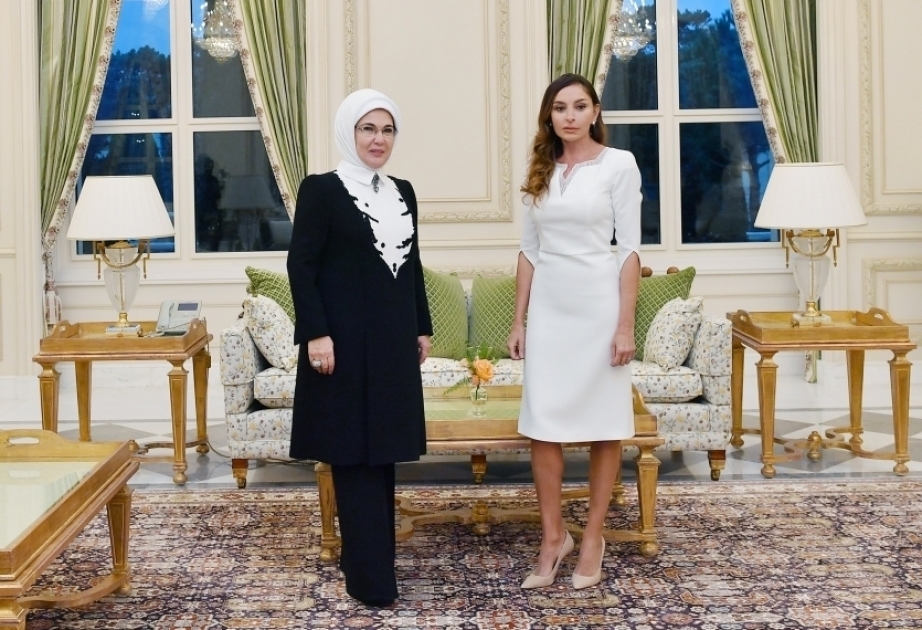 First Lady of Turkiye Emine Erdogan congratulates Azerbaijani First Vice-President Mehriban Aliyeva on her birthday