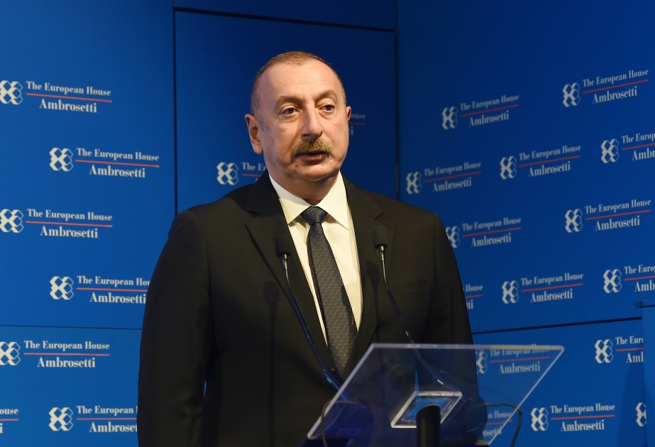 Prezident İlham Əliyev: İonik-Adriatik boru kəməri ilə Azərbaycan qazı üç Balkan ölkəsinə nəql ediləcək