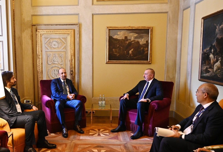 التقى الرئيس إلهام علييف بوزير الاستثمار السعودي في فيديو سيرنوبيو بإيطاليا