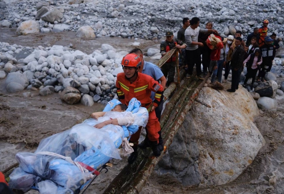 Çində zəlzələ qurbanlarının sayı 46-ya çatıb VİDEO