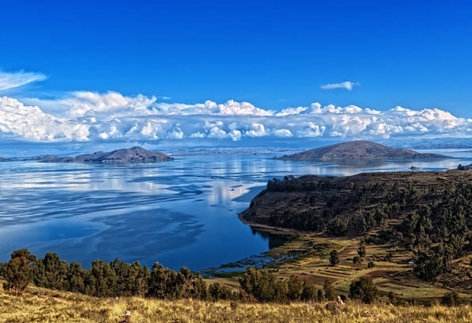 Titicaca Lake - largest freshwater lake in South America and highest of the world's large lakes