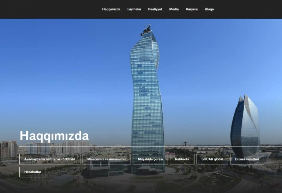 SOCAR rəsmi saytının yenilənməsi üzrə işlər aparılır