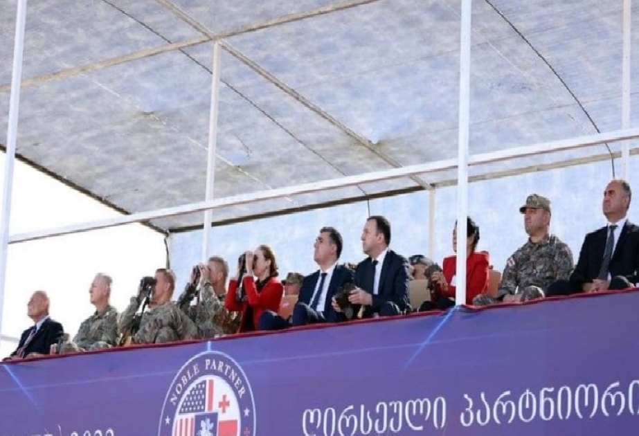 Azərbaycan hərbçiləri Gürcüstanda keçirilən “Noble Partner 2022” çoxmillətli təlimlərdə iştirak edib