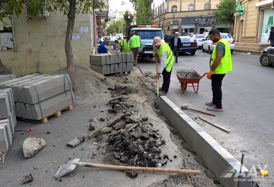 Badamdar qəsəbəsində Tofiq Məmmədov küçəsinin təmirinə başlanılıb