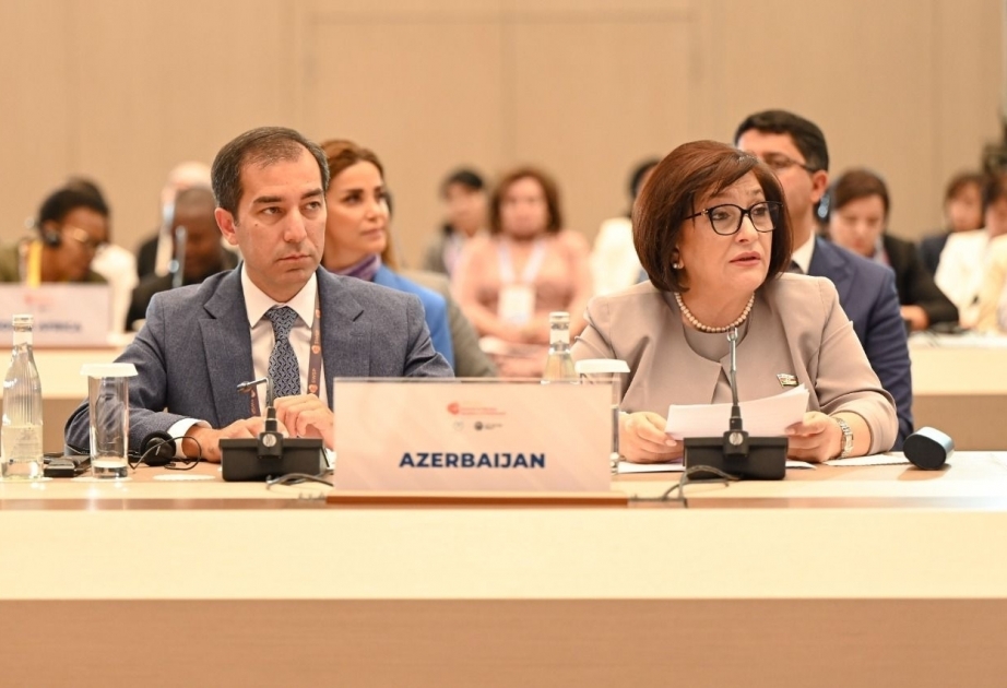 Председатель Милли Меджлиса Сахиба Гафарова выступила в обсуждениях в рамках Саммита женщин-председателей парламентов