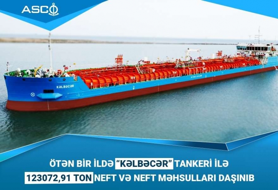 Bir ildə “Kəlbəcər” gəmisi ilə 123 min tondan çox neft və neft məhsulları daşınıb