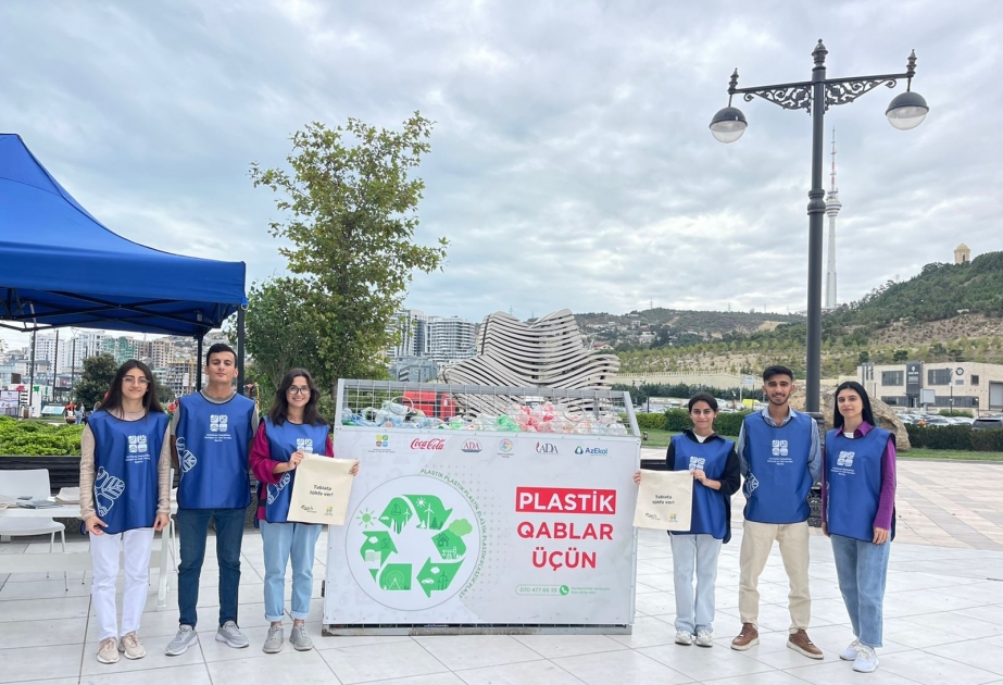 Növbəti “Plastik butulkanı ekoçantaya dəyiş” aksiyası “Dəniz Mall”da keçirilib
