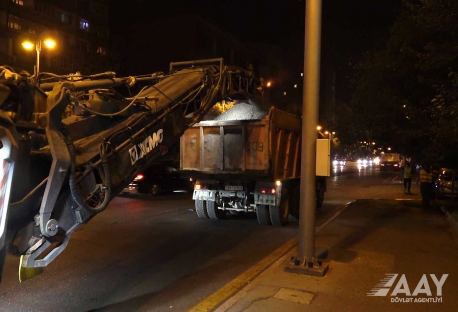 Fətəli xan Xoyski prospektinin daha bir hissəsi təmir edilir