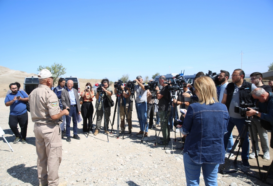 Group of foreign media representatives visit liberated Azerbaijani territories