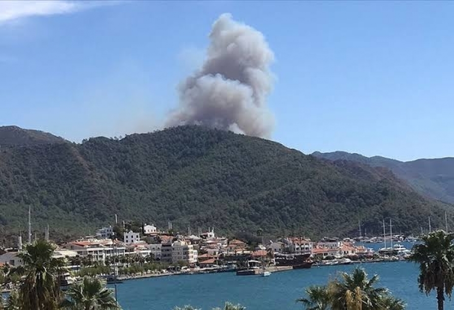 Türkiyənin Marmaris bölgəsində meşə yanğını baş verib VİDEO