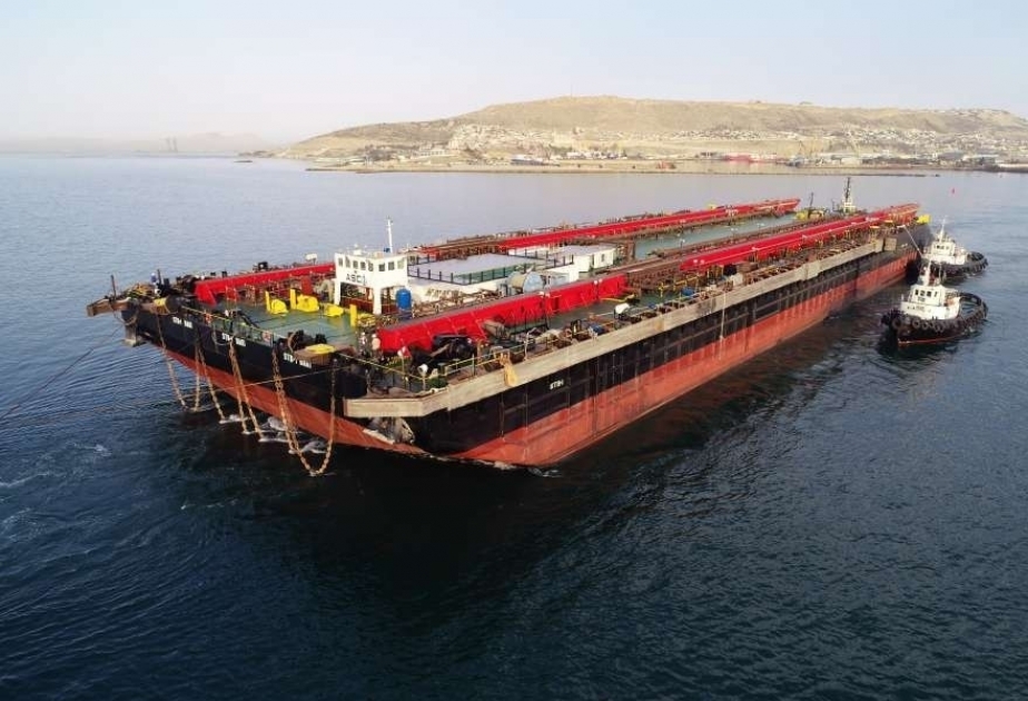 Largest barge of Caspian Sea overhauled