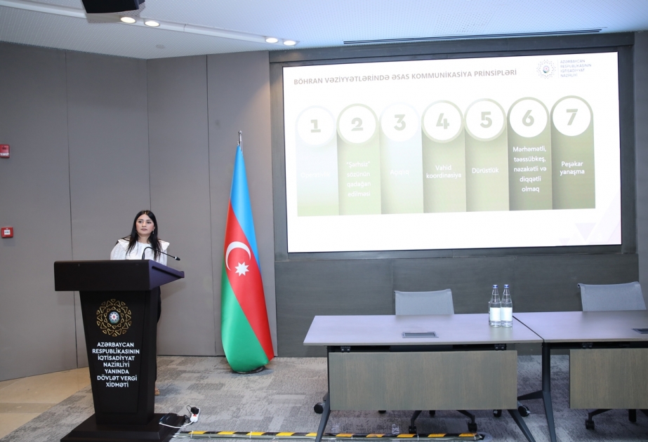 “Böhran vəziyyətində kommunikasiyanın təşkili” mövzusunda təlim keçirilib