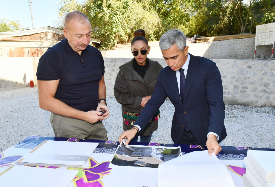 President Ilham Aliyev and First Lady Mehriban Aliyeva viewed work done at the restored hotel in Shusha VIDEO