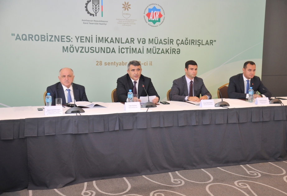 Aqrobiznes sahəsində imkanlar və çağırışlara dair ictimai müzakirə təşkil olunub