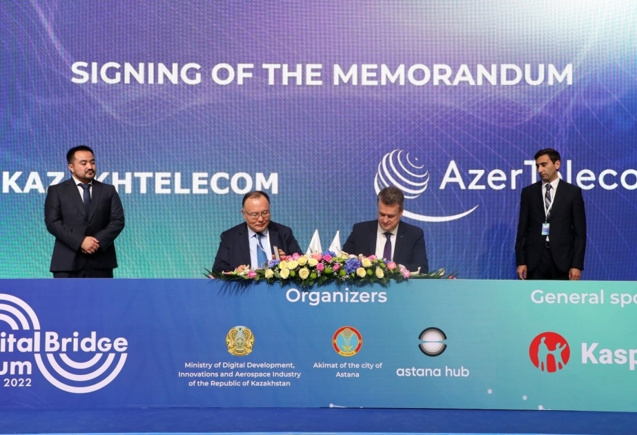 AzerTelecom, Kazakhtelecom sign strategic partnership memorandum on Trans-Caspian project