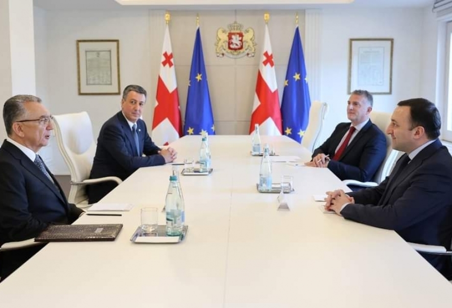 Глава Исполнительной власти города Баку Эльдар Азизов встретился с премьер-министром Грузии Ираклием Гарибашвили