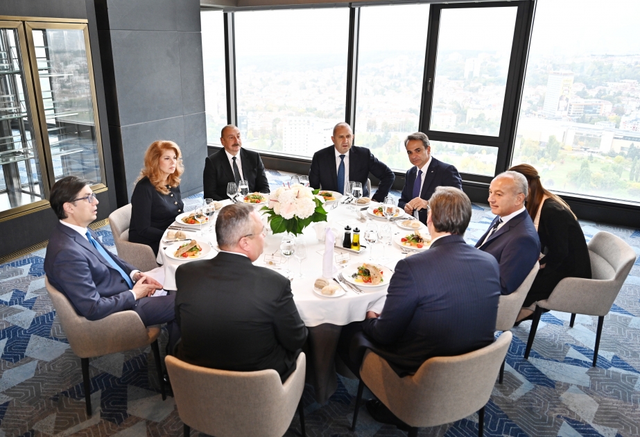 Lunch für die an der Eröffnung der Gaspipeline Interconnector Greece-Bulgaria teilnehmenden Staats- und Regierungschefs