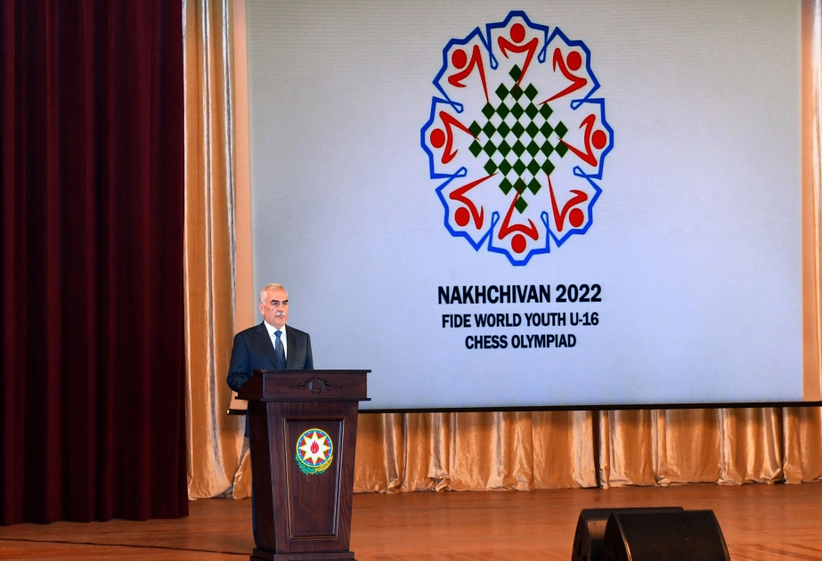 Naxçıvanda 16 yaşadək yeniyetmələr arasında Ümumdünya Şahmat Olimpiadasının açılış mərasimi keçirilib