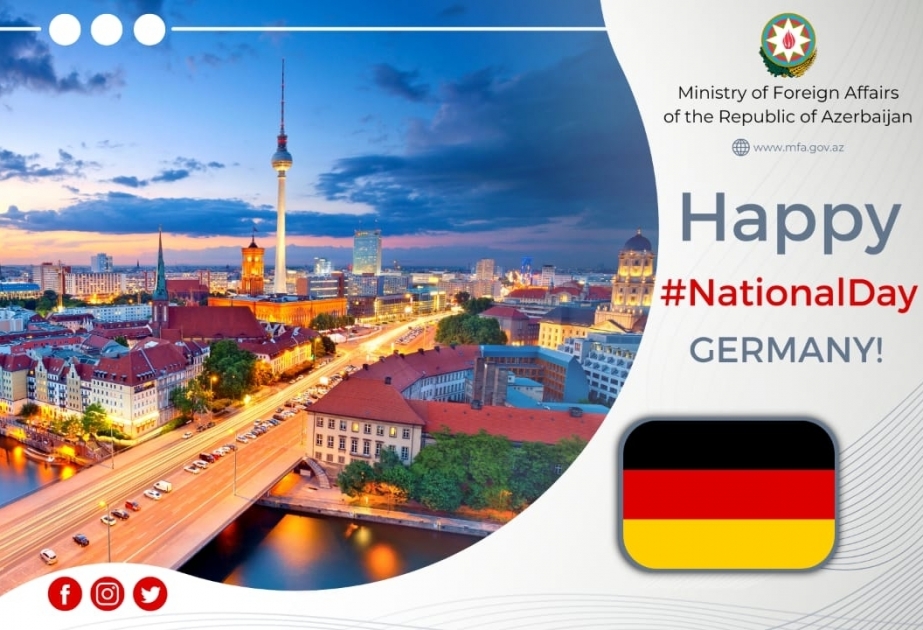 El Ministerio de Asuntos Exteriores de Azerbaiyán felicita a Alemania por su Día Nacional