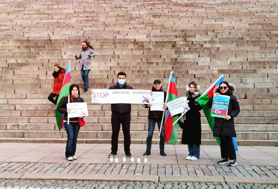 Azərbaycan diasporu Helsinkidə məlumatlandırıcı aksiya təşkil edib