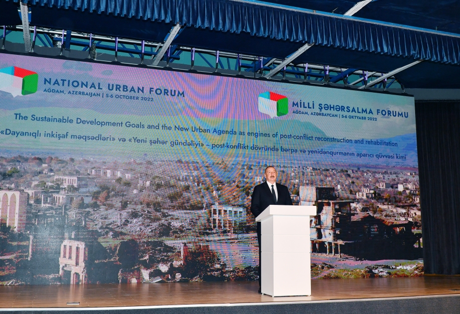 Azərbaycan Prezidenti: İşğal bitdikdən sonra biz sərhəd hesab etdiyimiz yerə gəldik və burada məskunlaşdıq