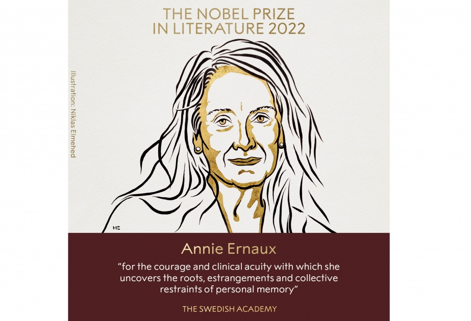 2022-ci il ədəbiyyat üzrə Nobel mükafatına fransız yazıçı Annie Erno layiq görülüb