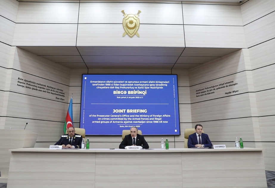 La Fiscalía General y el Ministerio de Asuntos Exteriores de Azerbaiyán celebran una reunión informativa conjunta sobre los crímenes cometidos contra Azerbaiyán