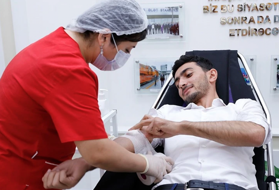 “Azərbaycan Dəmir Yolları” QSC-də qanvermə aksiyası keçirilib