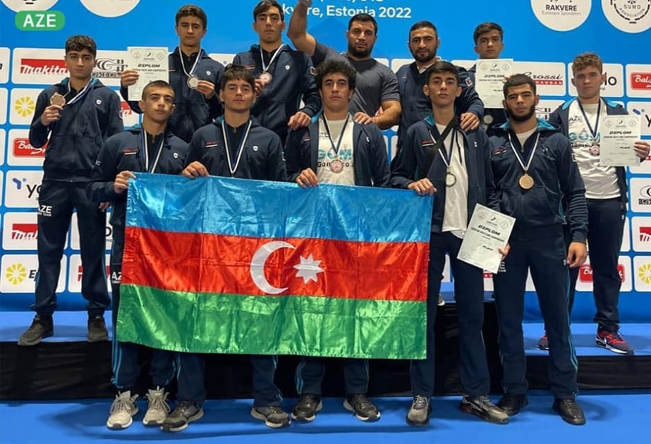 Young Azerbaijani sumo fighters bring home seven medals from Estonia