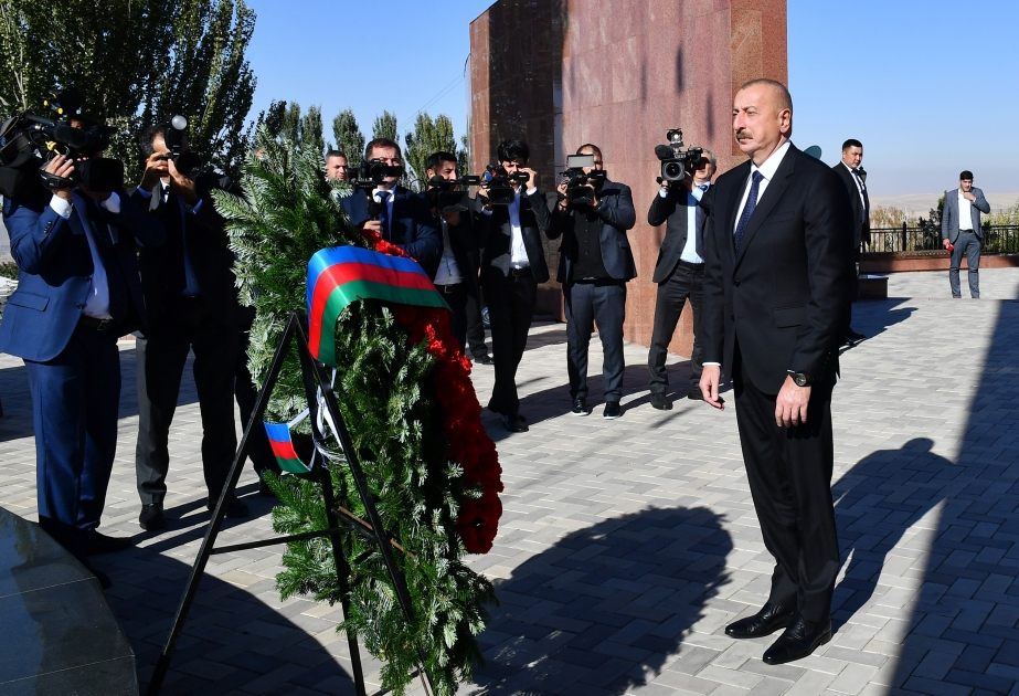 President Ilham Aliyev visited Ata-Beyit National Historical and Memorial Complex in Bishkek VIDEO