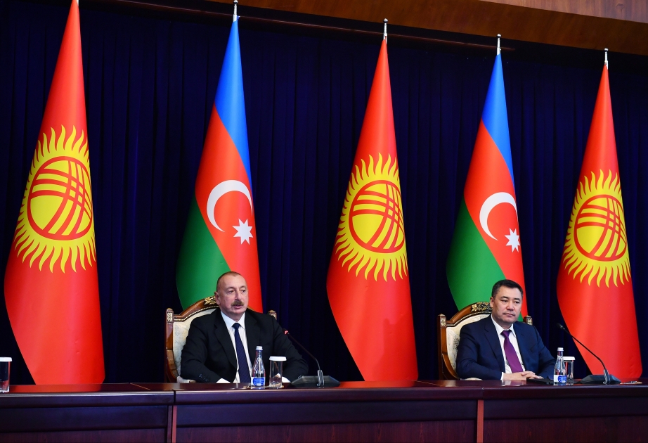 Prezident İlham Əliyev: Çin-Qırğızıstan-Özbəkistan-Xəzər dəmir yolu layihəsi əmtəə dövriyyəsinin artmasına imkanlar yaradacaq