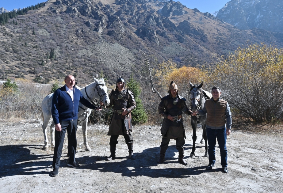 Cultural program was organized in Ala-Archa State Natural Park in Bishkek  Azerbaijani, Kyrgyz presidents attended the event VIDEO