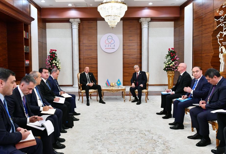 Президент Ильхам Алиев: Союзничество между Азербайджаном и Казахстаном основано на общих корнях и на общих интересах