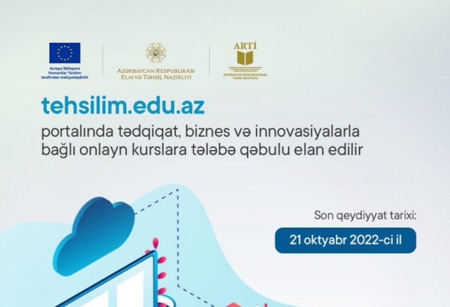Tehsilim.edu.az portalında tədqiqat, biznes və innovasiyalarla bağlı onlayn kurslara qeydiyyat aparılır