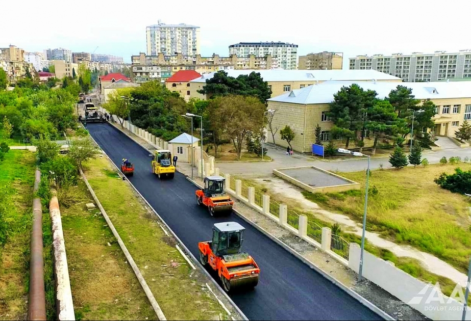 Xətai rayonunda Cavanşir küçəsinin əsaslı təmiri davam edir