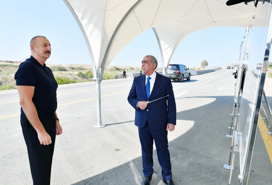 Shukurbayli-Jabrayil section of Shukurbayli-Jabrayil-Hadrut highway was inaugurated VIDEO