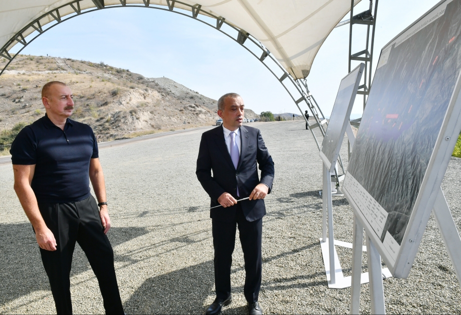President Ilham Aliyev viewed projects of “Zabukhchay” and “Bargushadchay” reservoirs in Gubadli VIDEO