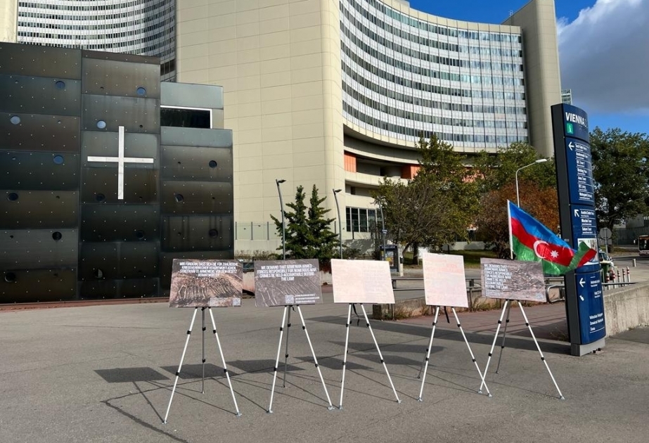 Перед офисом ООН в Вене почтили память жертв военных преступлений, совершенных Арменией против Азербайджана