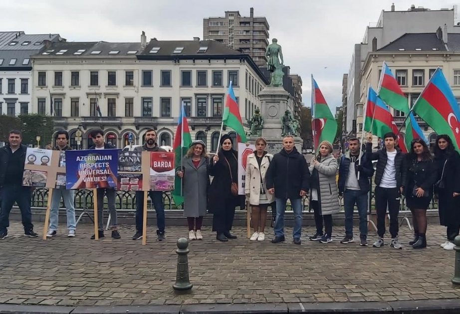 B Брюсселе состоялась акция протеста против военных преступлений Армении