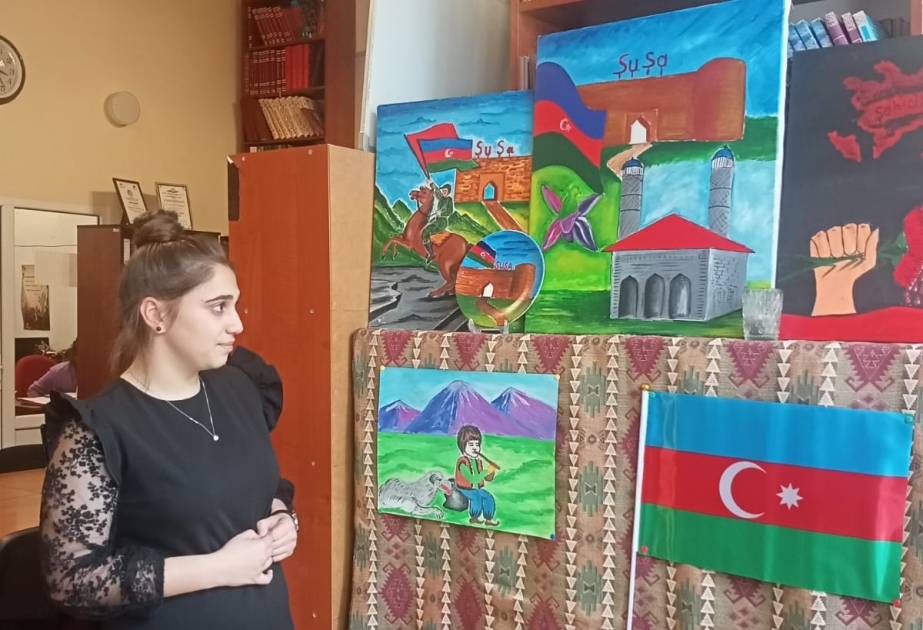 Yasamal rayon kitabxanasında “Şuşa İli” ilə əlaqədar rəsm sərgisi açılıb