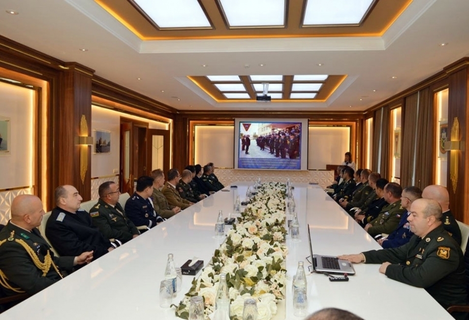 Military attachés of foreign states visit military lyceum named after Jamshid Nakhchivanski