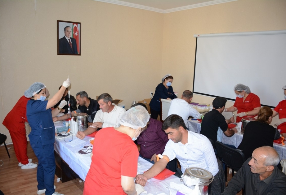 Tərtərdə keçirilən qanvermə aksiyasında 277 nəfər könüllü olaraq qan verib