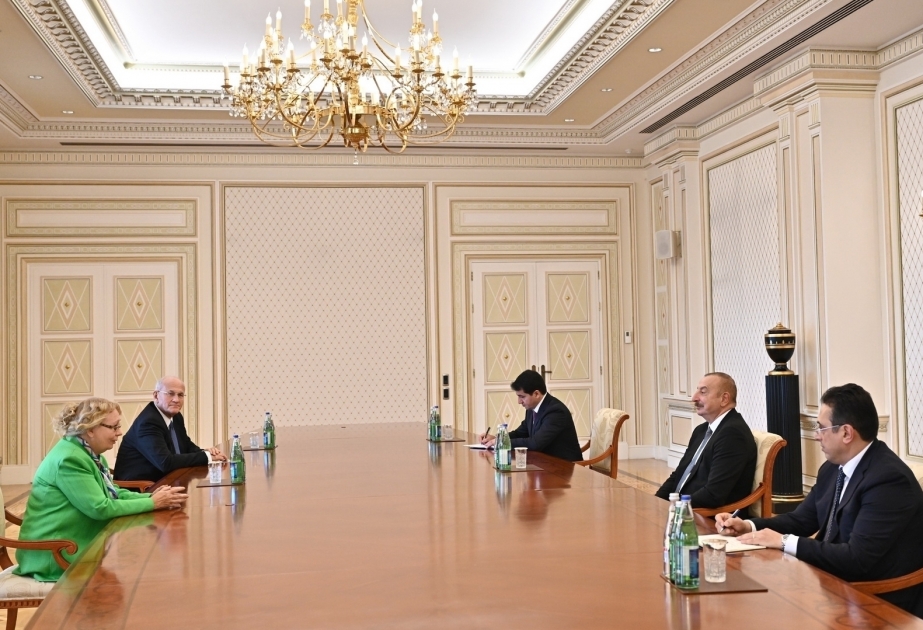 El Presidente de Azerbaiyán recibió a la Directora General de la ONU en Ginebra