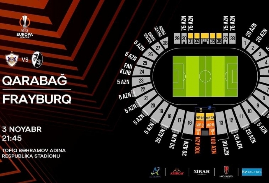 Поступили в продажу билеты на матч «Карабах» – «Фрайбург»