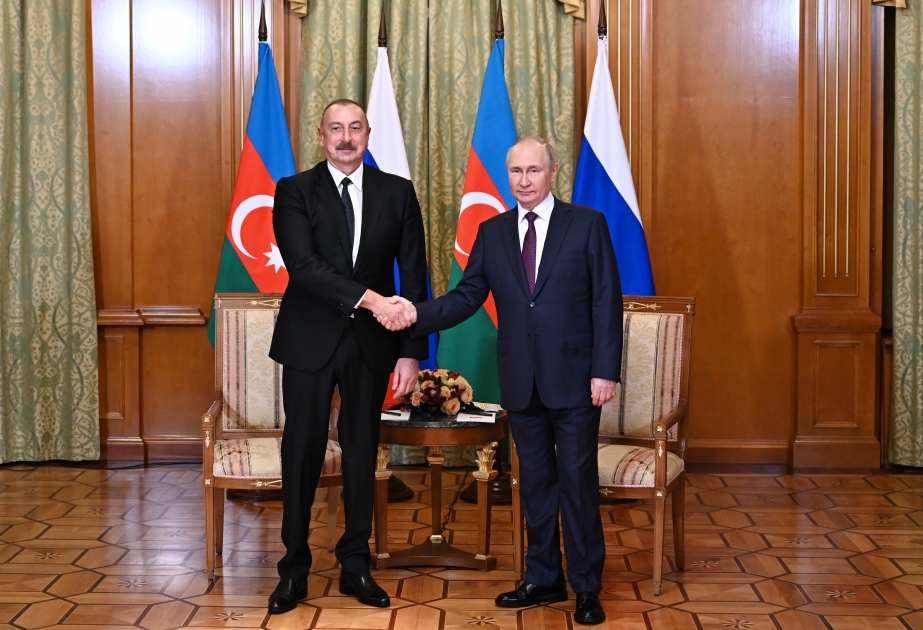 Soçidə Azərbaycan Prezidenti İlham Əliyev ilə Rusiya Prezidenti Vladimir Putin arasında ikitərəfli görüş keçirilib  YENİLƏNİB VİDEO